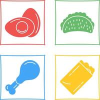 Egg and Tacos Icon vector