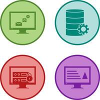 digital marketing and database management Icon vector