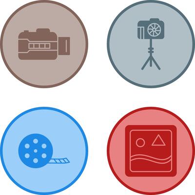 open camera and camera stand Icon