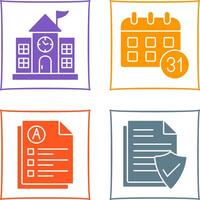 University Campus and Calendar Icon vector