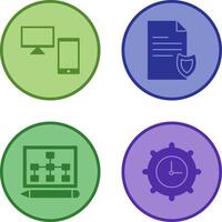 devices and private document Icon vector