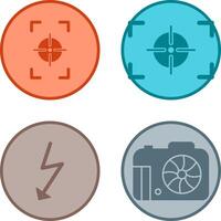 focus vertical and focus horizontal Icon vector