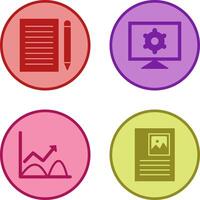 write feedback and computer settings Icon vector