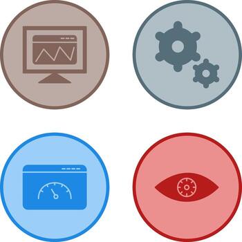 web analysis and preferences Icon vector