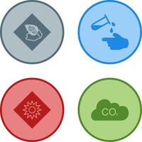 Environment hazard and Corrosive hazard Icon vector