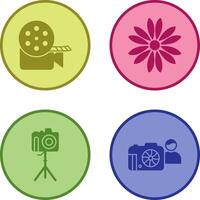 reel and flower Icon vector