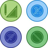 drawing tools and no pets Icon vector