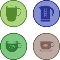 mug and kettle Icon vector