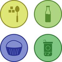 sugar and Milk bottle Icon vector