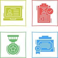 Laptop and Hire Icon vector