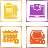 Contract and Question Icon vector