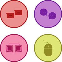 messages and conversation bubbles Icon vector