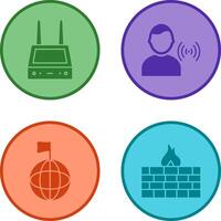 router and signal Icon vector