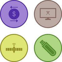 transaction and disconnected network Icon vector