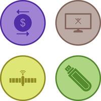 transaction and disconnected network Icon vector