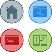 homepage and browser Icon vector