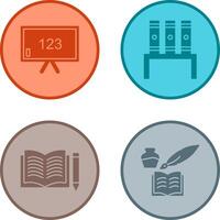 Classroom Board and Bookstand Icon vector