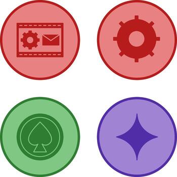 Blogging Service and Setting Icon vector