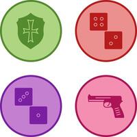 Dice and Shield Icon vector