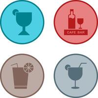 drinks cafe and sherry Icon vector