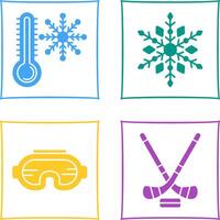 Snow Flake and Cold Icon vector