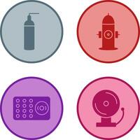 hydrant and oxygen tank Icon vector