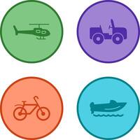 Helicopter and Safari Icon vector