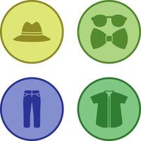 sombrero y hipster estilo icono vector