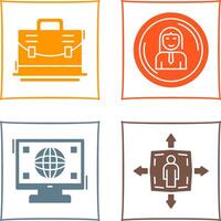 Briefcase and User Icon vector