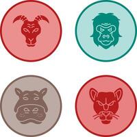 Goat and Gorilla Icon vector