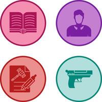 Book and Judge Icon vector