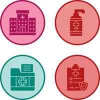 Hospital and coid Icon vector