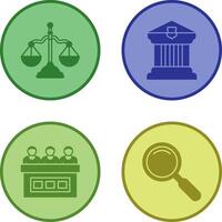 Balance and Courthouse Icon vector