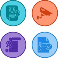 Document and Cctv Icon vector