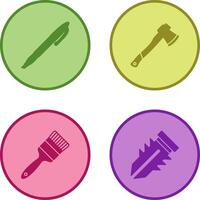 Marker and Axe Icon vector