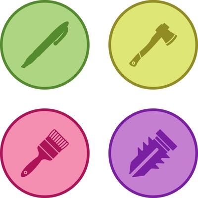Marker and Axe Icon