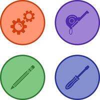 Gears and Roulette Icon vector