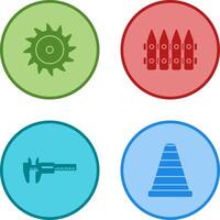 Saw Blade and Fence Icon vector