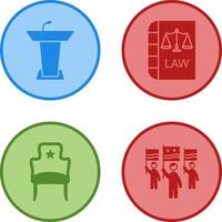 Podium and Law Icon vector