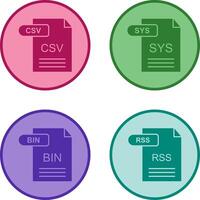 CSV and SYS Icon vector