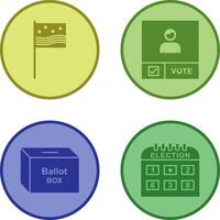 Flags and Candidate Banner Icon vector