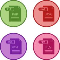 PHP and Java Icon vector