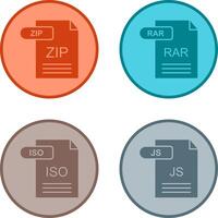 ZIP and RAR Icon vector