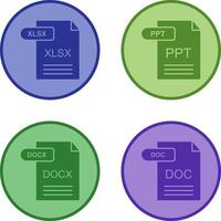 XLSX and PPT Icon vector