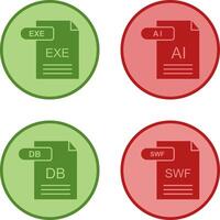 AI and EXE Icon vector