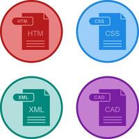 HTM and CSS Icon vector