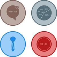 Message Bubbles and Pie Chart Icon vector