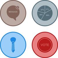 Message Bubbles and Pie Chart Icon vector