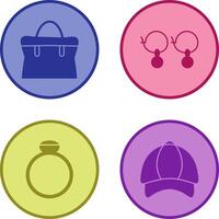 Bag and Earrings Icon vector