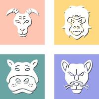 Goat and Gorilla Icon vector